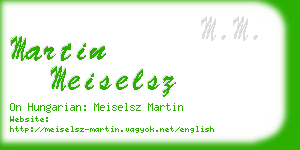 martin meiselsz business card